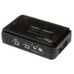 Picture of Startech.Com 2 Port Black Usb Kvm Switch Kit with Audio and Cables - SV211KUSB