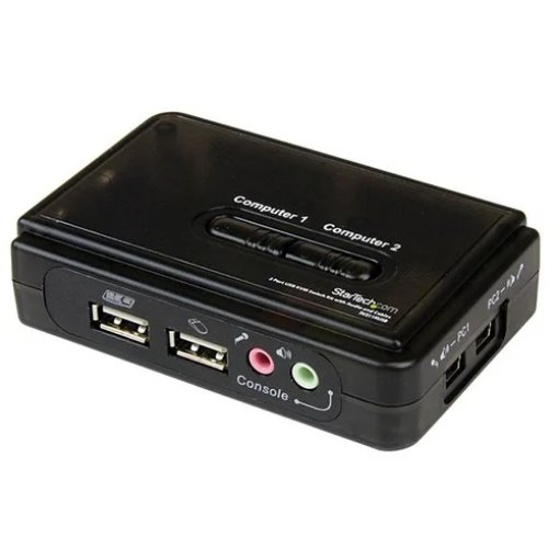 Picture of Startech.Com 2 Port Black Usb Kvm Switch Kit with Audio and Cables - SV211KUSB