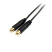 Picture of Startech.Com 6in Stereo Splitter Cable - 3.5mm Male To 2x 3.5mm Female - MUY1MFF