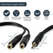 Picture of Startech.Com 6in Stereo Splitter Cable - 3.5mm Male To 2x 3.5mm Female - MUY1MFF