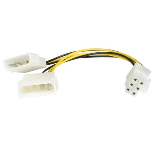 Picture of Startech.Com 6in LP4 To 6 Pin Pci Express Video Card Power Cable Adapter - LP4PCIEXADAP