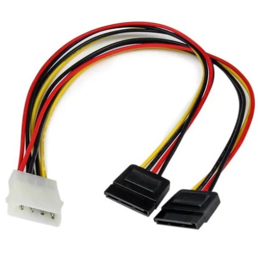 Picture of Startech.Com 12in LP4 To 2x Sata Power Y Cable Adapter - Pyo2lp4sata