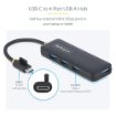 Picture of Startech.Com 4-Port Usb-C Hub, 5Gbps, Usb-C To 4x Usb-A, Bus Powered, Small Travel Mini Hub, Multi-Port Usb 3.0 Splitter, Portable Hub, Overcurrent Protection - H5c4a-Usb-Hub