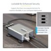 Picture of Startech.Com 4-Port Multi-Device Usb-C Charger, 240W Total, Single Port 140W Epr, Pd 3.1, Screw Locking Ports, Boardrooms, Bracket Incl. for Surface Mounting - 424DEU-USB-C-CHARGER