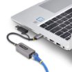 Picture of Startech.Com Usb-C To Ethernet Adapter with Usb-A Dongle, 10/100/1000Mbps, Usb 3.0 To Gigabit Ethernet Network Adapter, 6in/15cm Attached Cable, Usb Gbe Adapter - C21GA-USB-ETHERNET