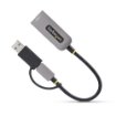 Picture of Startech.Com Usb-C To Ethernet Adapter with Usb-A Dongle, 10/100/1000Mbps, Usb 3.0 To Gigabit Ethernet Network Adapter, 6in/15cm Attached Cable, Usb Gbe Adapter - C21GA-USB-ETHERNET