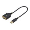 Picture of Startech.Com 1ft (30cm) Usb To Null Modem Serial Adapter Cable, Com Retention, Ftdi, Usb-A To DB9 RS232, Interchangeable DB9 Nuts/Screws, Windows/Macos/Linux - 1P1ffcn-Usb-Serial