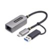 Picture of Startech.Com 2.5GbE Usb-C To Ethernet Adapter with Usb-A Converter, Nbase-T Nic, Usb 3.0 Type-C 2.5/1G Multi Speed Network, Thunderbolt Compatible, Windows & Mac - U2GA-USB-C-ETHERNET