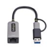 Picture of Startech.Com 2.5GbE Usb-C To Ethernet Adapter with Usb-A Converter, Nbase-T Nic, Usb 3.0 Type-C 2.5/1G Multi Speed Network, Thunderbolt Compatible, Windows & Mac - U2GA-USB-C-ETHERNET