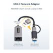 Picture of Startech.Com 2.5GbE Usb-C To Ethernet Adapter with Usb-A Converter, Nbase-T Nic, Usb 3.0 Type-C 2.5/1G Multi Speed Network, Thunderbolt Compatible, Windows & Mac - U2GA-USB-C-ETHERNET