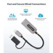 Picture of Startech.Com 2.5GbE Usb-C To Ethernet Adapter with Usb-A Converter, Nbase-T Nic, Usb 3.0 Type-C 2.5/1G Multi Speed Network, Thunderbolt Compatible, Windows & Mac - U2GA-USB-C-ETHERNET