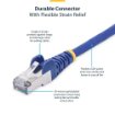 Picture of Startech.Com 1m Blue CAT8 Ethernet Cable, Snagless RJ45, 25G/40G, 2000MHz, 100W Poe++, S/Ftp, 26AWG Pure Bare Copper Wire, Lszh, Shielded Network Patch Cord W/Strain Reliefs, Fluke Channel Tested - NLBL-1M-CAT8-PATCH