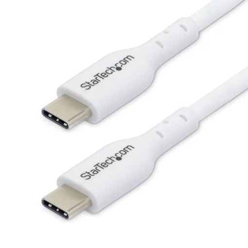 Picture of Startech.Com 1m (3.3ft) White Usb-C Charging Cable, Usb C Cable, Usb 2.0 Type-C Laptop Charger Cord, 60W 3A Power Delivery, Tpe Jacket, Usb-C Data Transfer Cable, M/M - Usb2cc1mncwhe