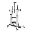 Picture of Startech.Com Rolling Tv Cart/Stand on Wheels for 60-100inch Flat Screens Up To 220lb (100kg), Height Adjustment Via Hand Crank, Mobile/Portable Trolley Mount - 1110C-MOBILE-TV-CART