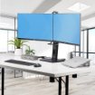 Picture of Startech.Com Crossbar Dual Monitor Desk Stand for Double 27-Inch Screens, Vesa Mount 75x75/100x100, Toolless Height Adjustment, Up To 13.2lb (6kg) Per Display - 2Mc1s-Monitor-Stand