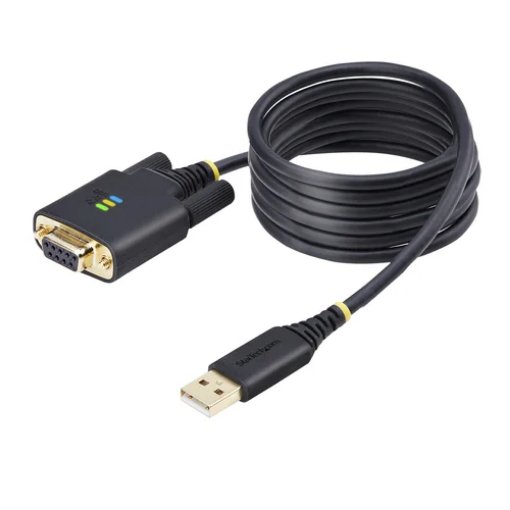 Picture of Startech.Com 6.6ft (2m) Usb To Null Modem Serial Adapter Cable, Com Retention, Ftdi, Usb-A To DB9 RS232, Interchangeable DB9 Screws/Nuts, Windows/Macos/Linux - 1P6ffcn-Usb-Serial