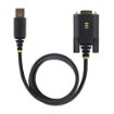 Picture of Startech.Com 6.6ft (2m) Usb To Null Modem Serial Adapter Cable, Com Retention, Ftdi, Usb-A To DB9 RS232, Interchangeable DB9 Screws/Nuts, Windows/Macos/Linux - 1P6ffcn-Usb-Serial