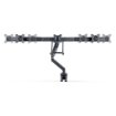Picture of Startech.Com Crossbar Triple Monitor Desk Mount for Up To Three 27in Screens, Vesa 75x75/100x100, Tool-Less Arm Adjustments, C-Clamp/Grommet, Spring-Assisted Arm - 3M1a3sg-Monitor-Arm