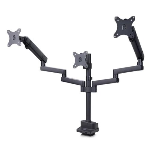 Picture of Startech.Com Triple Monitor Desk Mount for Up To Three 27in Screens, Vesa 75x75/100x100, Tool-Less Arm Adjustments, C-Clamp/Grommet Mount, Spring-Assisted Arms - 3Mp2ag-Monitor-Arm