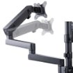 Picture of Startech.Com Triple Monitor Desk Mount for Up To Three 27in Screens, Vesa 75x75/100x100, Tool-Less Arm Adjustments, C-Clamp/Grommet Mount, Spring-Assisted Arms - 3Mp2ag-Monitor-Arm