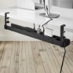 Picture of Startech.Com Under Desk Cable Management Tray, Length Adjustable Cable Organizer, Clamp-On Installation, No Drilling Required, Power Bar Holder, Black - Calb-Desk-Cable-Tray