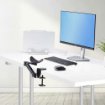 Picture of Startech.Com Adjustable Arm Rest for Office Desk, Ergonomic Arm/Elbow Support, 360-Degree Rotation, Clamp-On/No Drill Installation, Black - 1AHC-DESK-ARM-REST