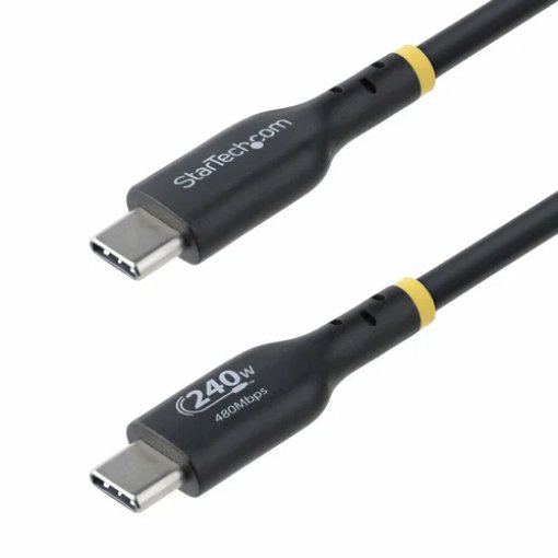 Picture of Startech.Com 4m Usb-C Charging Cable, Usb-If Certified Usb C Cable, 240W Pd Epr, Usb 2.0 Type-C Laptop Charger Cord, Usb-C Data Transfer Cable, Tpe Jacket, M/M - Usb2epr4m