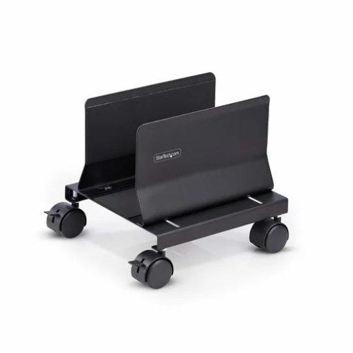 Picture of Startech.Com Computer Tower Cart, Rolling Mobile Cpu Caddy on Wheels (Casters), Max Load 46.3lb/21kg, Adjustable Pc Case Mount, Desktop Floor Stand, Steel Dolly - Cpumobilestnd
