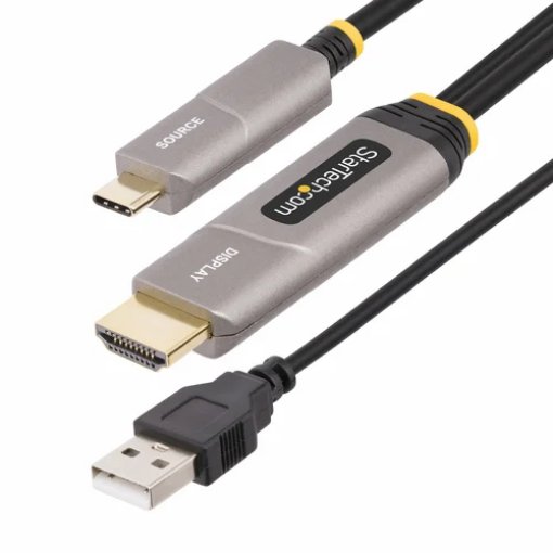 Picture of Startech.Com 50ft (15.2m) Usb-C To Hdmi 2.0 Active Optical Cable (Aoc), 4K 60Hz, CL3 Rated, Unidirectional Usb Type-C To Hdmi Adapter Cable - 146B-USBC-HDMI4K-AOC