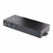Picture of Startech.Com 16-Port Industrial Usb 5Gbps Hub with Power Adapter, Metal Enclosure, Mountable, Esd Protection, Terminal Block Power, Usb Charging, Dual-Host Switch - Taa - S5g16ainds-Usb-A-Hub