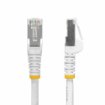 Picture of Startech.Com 12m White CAT8 Ethernet Cable, Snagless RJ45, 25G/40G, 2000MHz, 100W Poe++, S/Ftp, 26AWG Pure Bare Copper Wire, Lszh, Shielded Network Patch Cord W/Strain Reliefs, Fluke Channel Tested - NLWH-12M-CAT8-PATCH