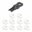 Picture of Startech.Com RJ45 Port Locks - 10 Pack with Security Key, Locking RJ45 Port Blocker/Dust Cover, Reusable Ethernet/Lan Port Protector, Snap in RJ45 Dust Blocker for Servers/Switches/Wall Plates - RJ45LOCKANDKEY