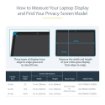 Picture of Startech.Com 13.5-Inch 3:2 Flip-Over Privacy Screen with Touch, Anti-Glare Privacy Filter, Laptop Monitor Screen Protector with 51% Blue Light Reduction - 135CT-PRIVACY-SCREEN