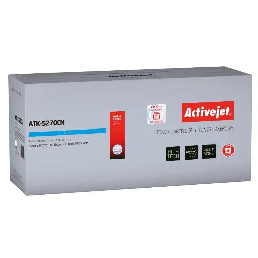 Picture of Activejet ATK-5270CN Toner (Replacement for Kyocera TK-5270C; Supreme; 6000 Pages; Cyan) - ATK-5270CN
