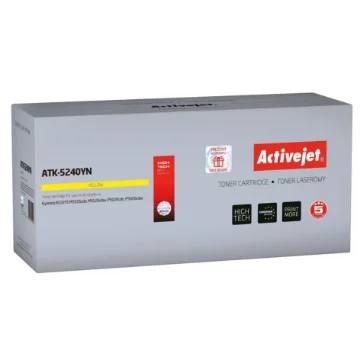 Picture of Activejet ATK-5240YN Toner (Replacement for Kyocera TK-5240Y; Supreme; 3000 Pages; Yellow) - ATK-5240YN