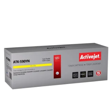 Picture of Activejet ATK-590YN Toner (Replacement for Kyocera TK-590Y; Supreme; 5000 Pages; Yellow) - ATK-590YN