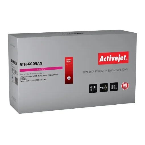 Picture of Activejet ATH-6003AN Toner (Replacement for Hp 124A Q6003A, Canon CRG-707M; Premium; 2000 Pages; Magenta) - ATH-6003AN