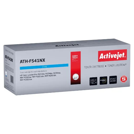 Picture of Activejet ATH-F541NX Toner (Replacement for Hp 540 CF541X; Supreme; 2500 Pages; Cyan) - ATH-F541NX