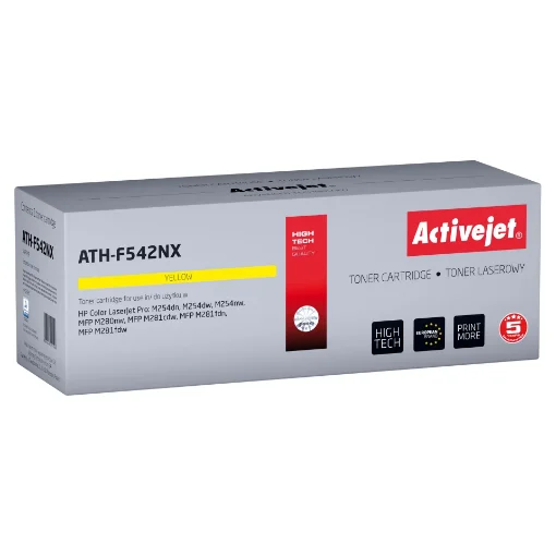 Picture of Activejet ATH-F542NX Toner (Replacement for Hp 540 CF542X; Supreme; 2500 Pages; Yellow) - ATH-F542NX