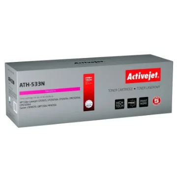 Picture of Activejet ATH-533N Toner (Replacement for Hp 304A CC533A, Canon CRG-718M; Supreme; 3200 Pages; Magenta) - ATH-533N