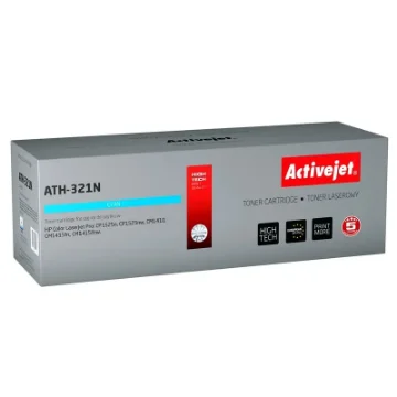 Picture of Activejet ATH-321N Toner (Replacement for Hp 128A CE321A; Supreme; 1300 Pages; Cyan) - ATH-321N