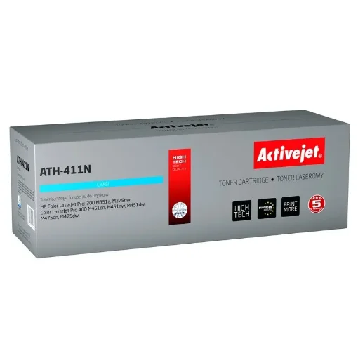 Picture of Activejet ATH-411N Toner (Replacement for Hp 305A CE411A; Supreme; 2600 Pages; Cyan) - ATH-411N