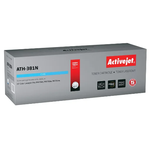 Picture of Activejet ATH-381N Toner (Replacement for Hp CF381A; Supreme; 2700 Pages; Cyan) - ATH-381N