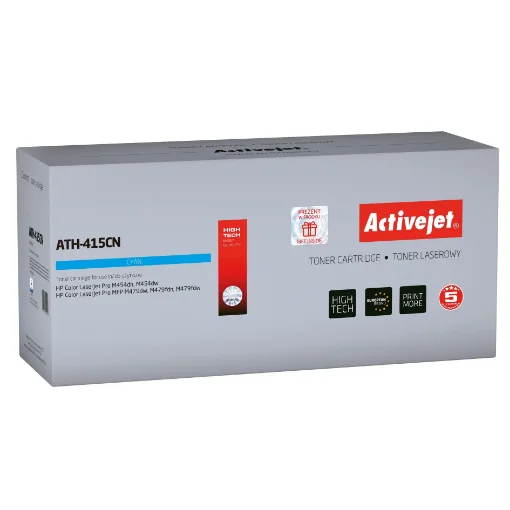 Picture of Activejet ATH-415CN Toner Cartridge for Hp; Replacement Hp 415A W2031A; Supreme; 2100 Pages; Blue, with Chip - ATH-415CN Chip