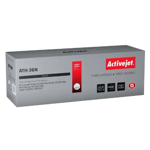 Picture of Activejet ATH-36N Toner (Replacement for Hp 36A CB436A, Canon Crg-713; Supreme; 2000 Pages; Black) - ATH-36N
