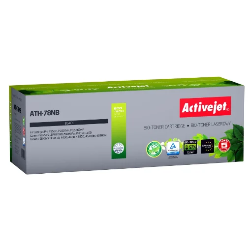 Picture of Activejet Bio ATH-78NB Toner for Hp, Canon Printers, Replacement Hp 78A CE278A, Canon Crg-728; Supreme; 2500 Pages; Black. - ATH-78NB Bio
