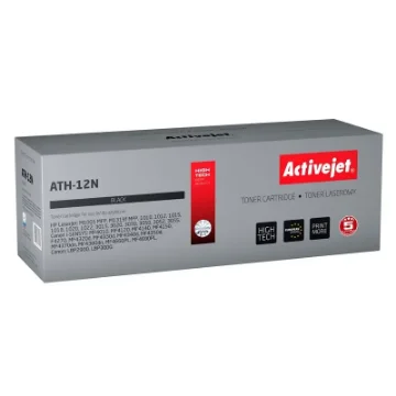 Picture of Activejet ATH-12N Toner (Replacement for Hp 12A Q2612A, Canon Fx-10, Canon Crg-703; Supreme; 2300 Pages; Black) - ATH-12N