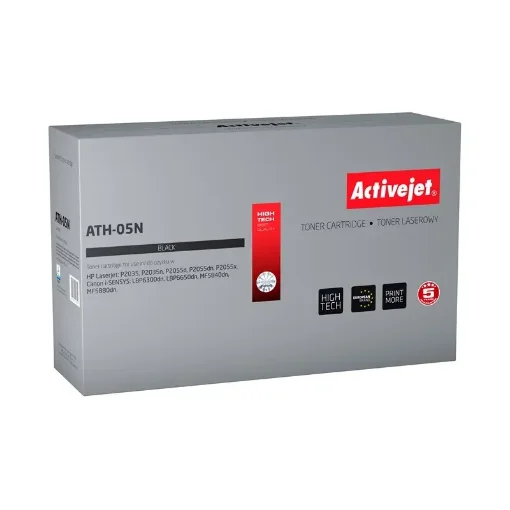 Picture of Activejet ATH-05N Toner for Hp Printer; Hp 05A CE505A, Canon Crg-719 Replacement; Supreme; 3500 Pages; Black - ATH-05N