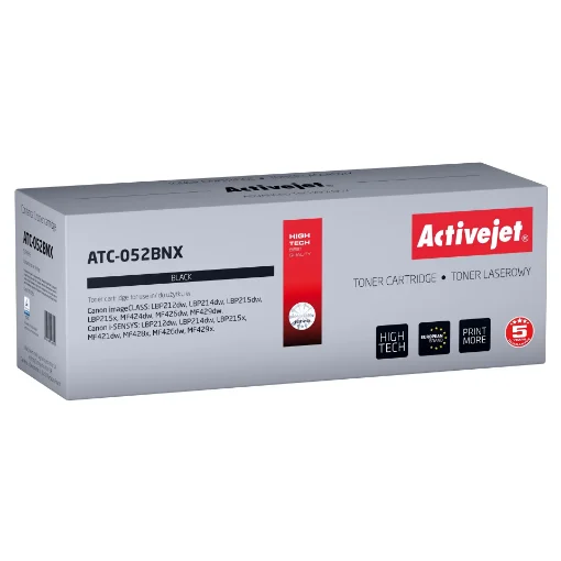 Picture of Activejet ATC-052BNX Toner (Replacement for Canon 052BK Xl; Supreme; 9200 Pages; Black) - ATC-052BNX