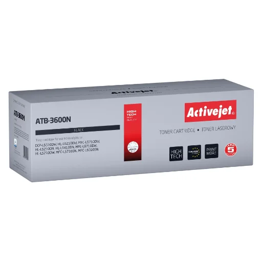 Picture of Activejet ATB-3600N Toner for Brother Printers; Replacement Brother TN3600; Supreme; 3000 Pages; Black) - ATB-3600N
